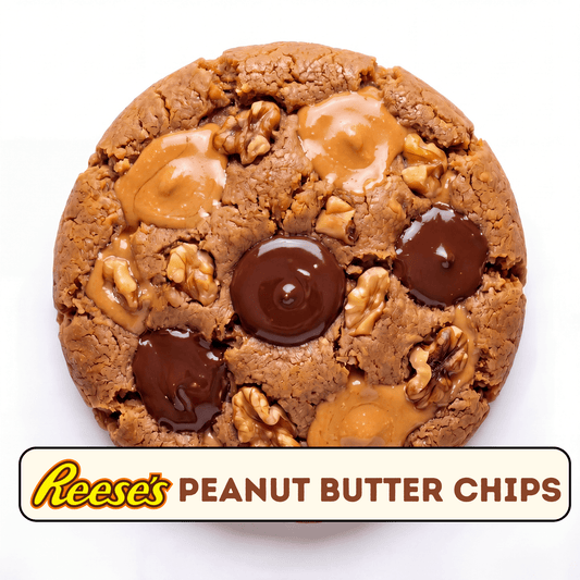 Nutty Professor Reese - Walnut, Peanut butter & Milk Choc (Box of 8) - Airfryer Cookies