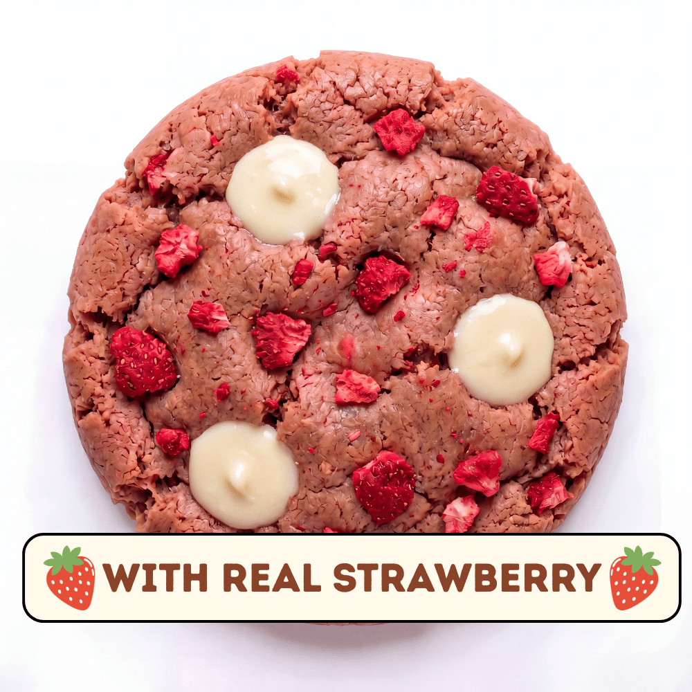Strawberry Kisses - Strawberry & White chocolate (Box of 8) - Airfryer Cookies