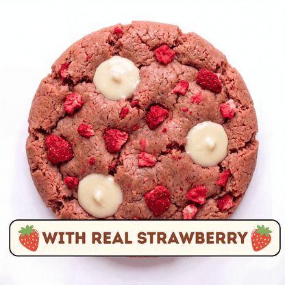 Strawberry Kisses - Strawberry & White chocolate (Box of 8) - Airfryer Cookies