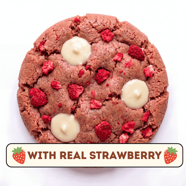 Strawberry Kisses - Strawberry & White chocolate (Box of 8) - Airfryer Cookies